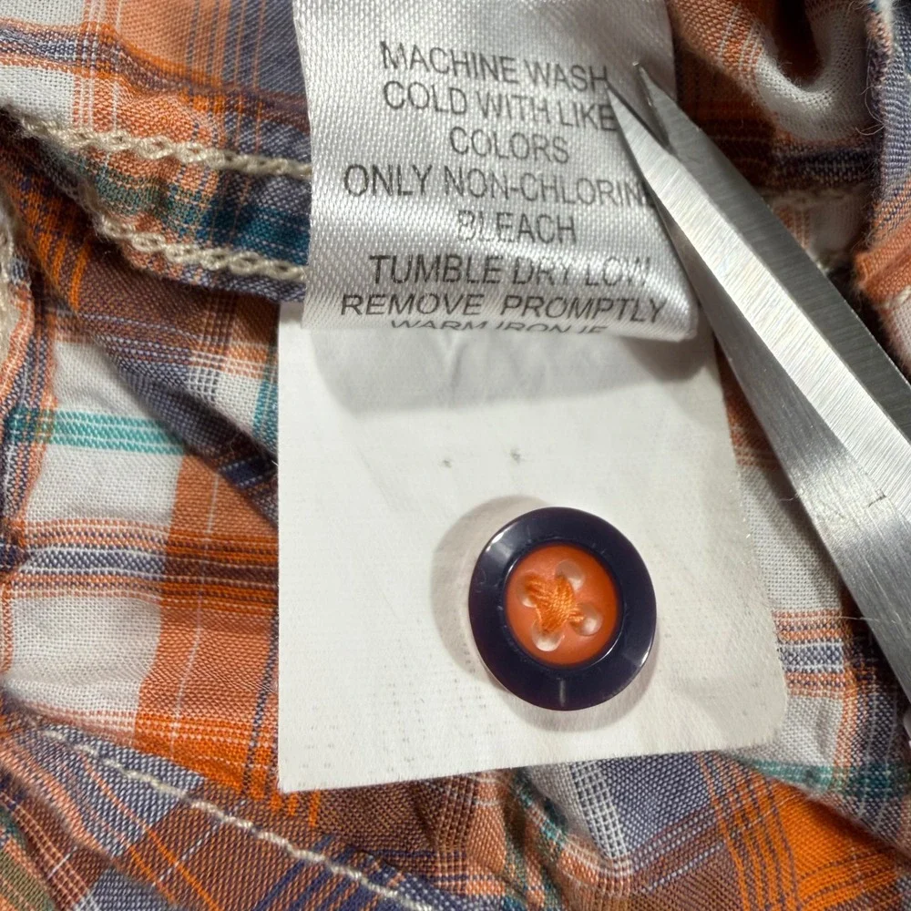 Johnston &‎ Murphy Mens Plaid Short Sleeve Button Up Shirt Size S